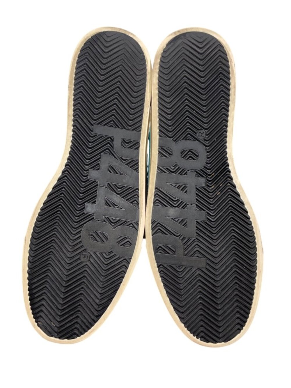 P448 Jack Caraibi Mens Low Top Suede Sneakers EU 48 US 14 Turquoise Blue - Picture 13 of 14